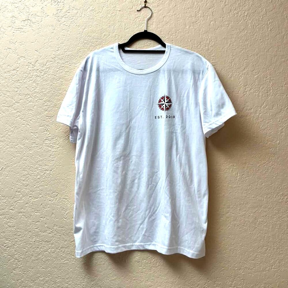 Stray Kids White Compass Emblem & Members Graphic Tee - Size L